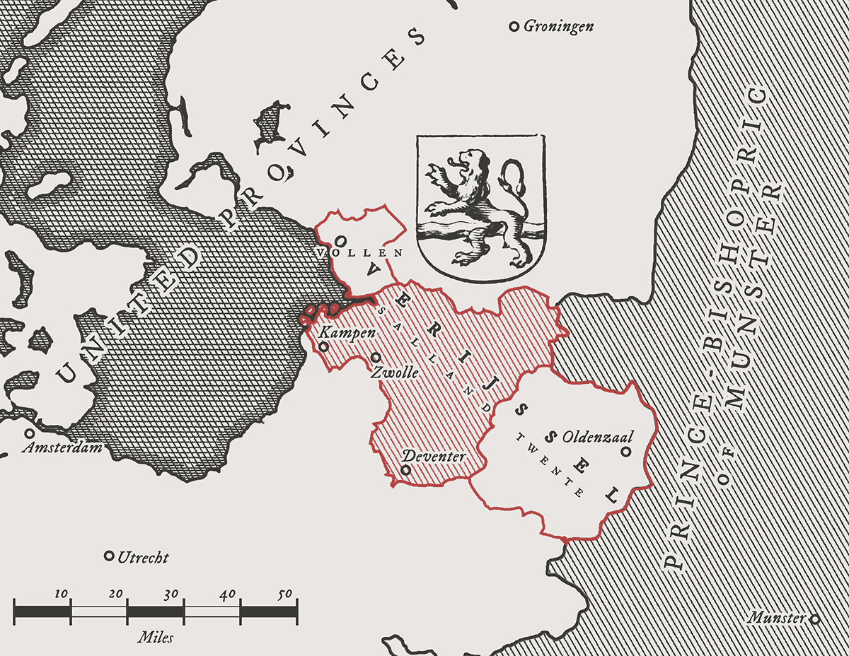 Map of the Overijssel region